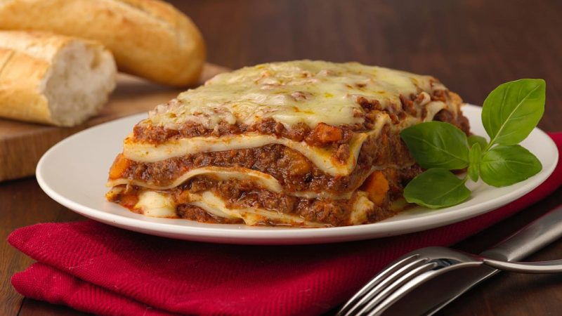 Zoom sur la lecette Lasagnes a la bolognaise